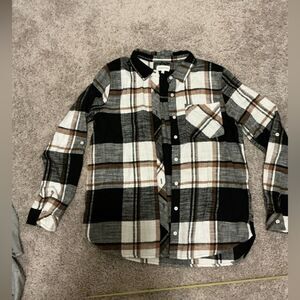 Thread &. Supply Black/Brown Buffalo Plaid Button Down Shirt